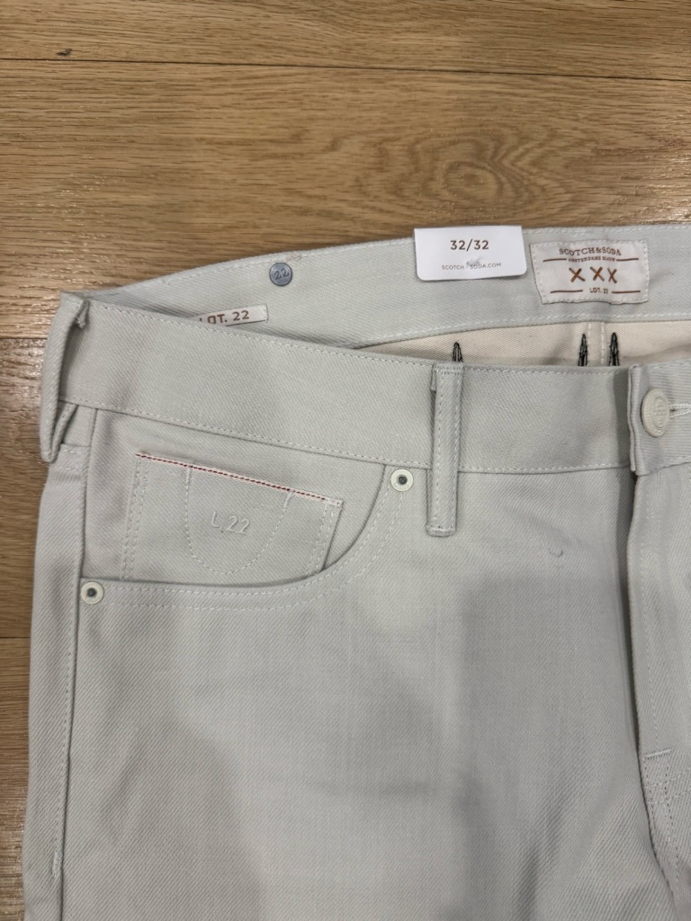 Scotch & Soda Slim Straight Jeans — Light Gray